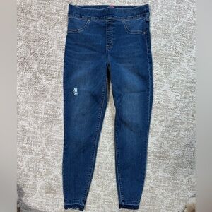 Spanx Women's Distressed Blue Jeans Large
